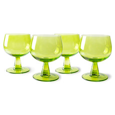 Emeralds Wine Glasses Low Lime - Set of 4