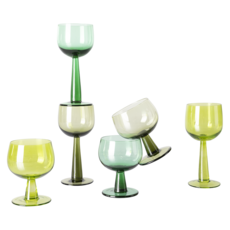Emeralds Wine Glasses Low Lime - Set of 4