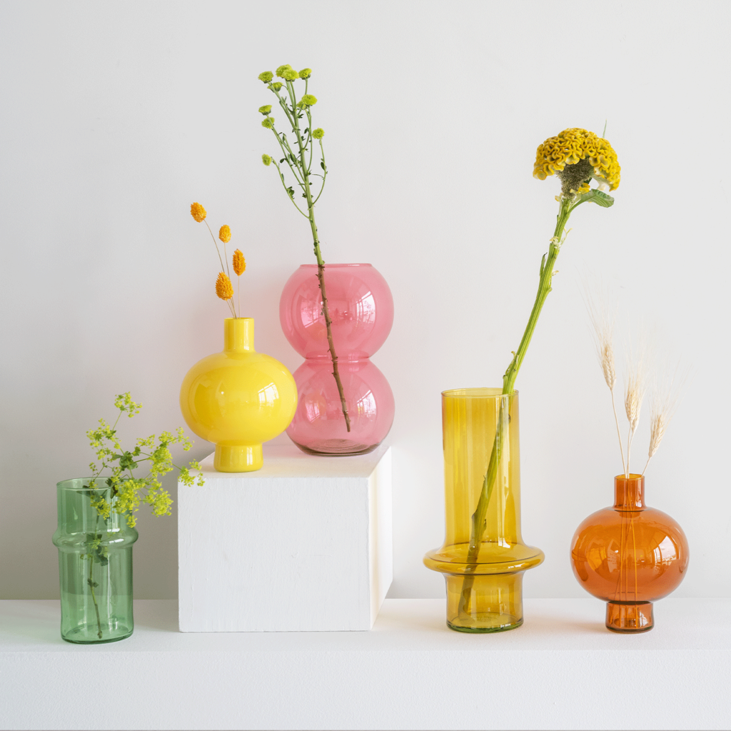 Recycled Vase Yolk Yellow