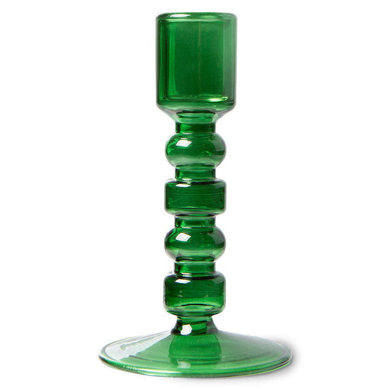 Emeralds - Glass Candle Holder