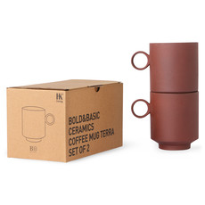 Bold & Basic - Coffee Mugs Terra - Set of 2