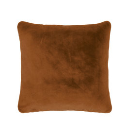 Furry Cushion Leather Brown