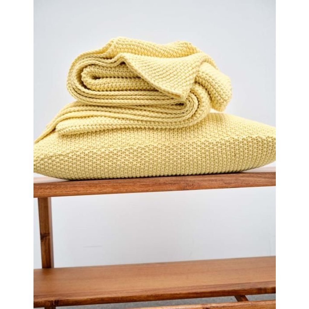 Nordic Knit Cushion Square Yellow