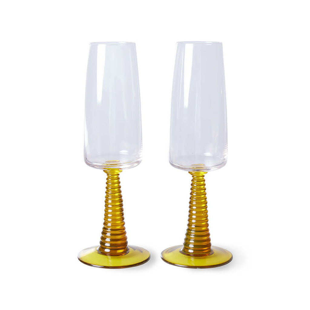 Swirl Champagne Glasses (Set of 2)