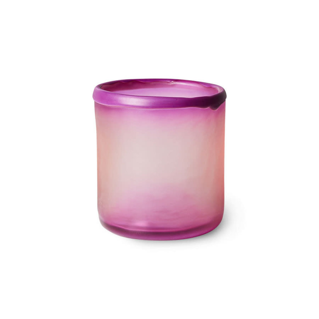 Glass Tea Light Holder Pur