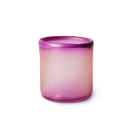 Glass Tea Light Holder Pur