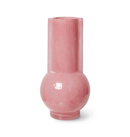 Glass Vase Flamingo Pink