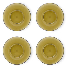 70s Saucers Glass Mud Brown (Set of 4)