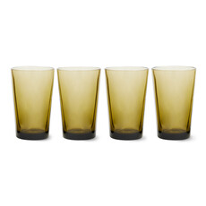 70s Tea Glasses Mud Brown (Set of 4)