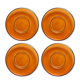 70s Saucers Glass Amber