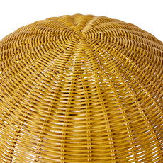 Table Lamp Rattan Mustard