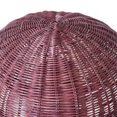 Table Lamp Rattan Burgundy