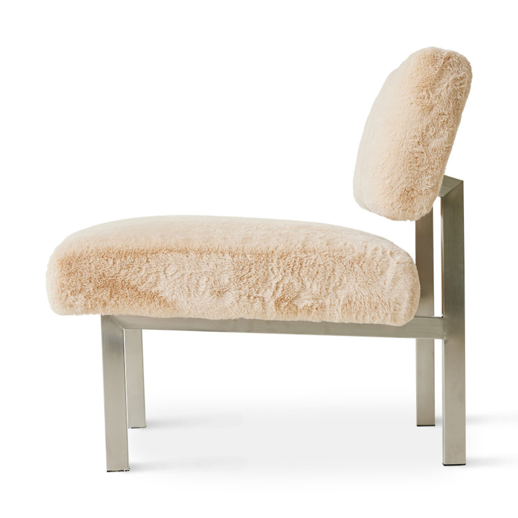 Furry Fauteuil Champagne