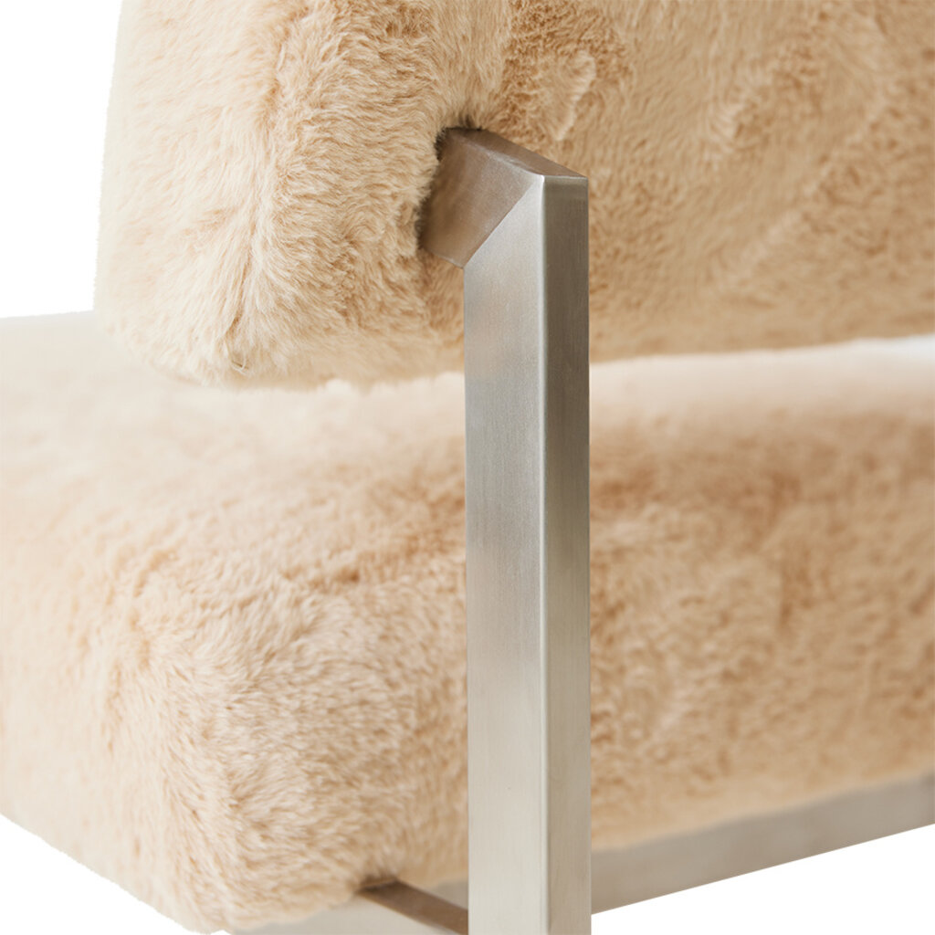 Furry Fauteuil Champagne