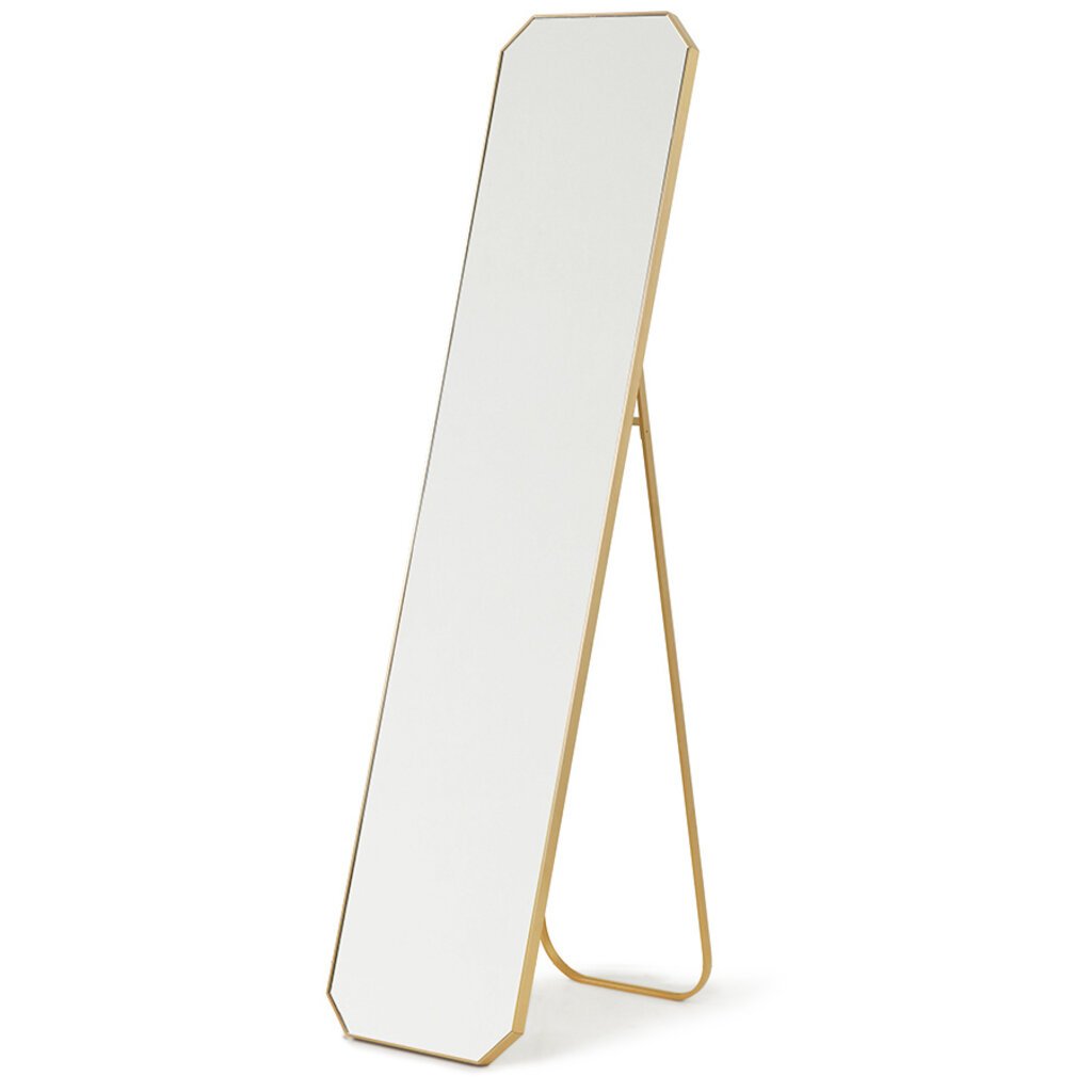 Standing Floor Mirror Brass