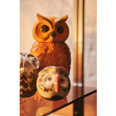 Jar Ceramic Owl Tangerine