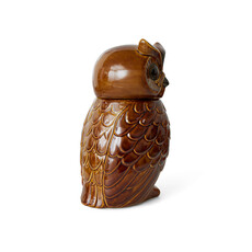 Jar Ceramic Owl Roasted