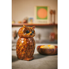 Jar Ceramic Owl Roasted