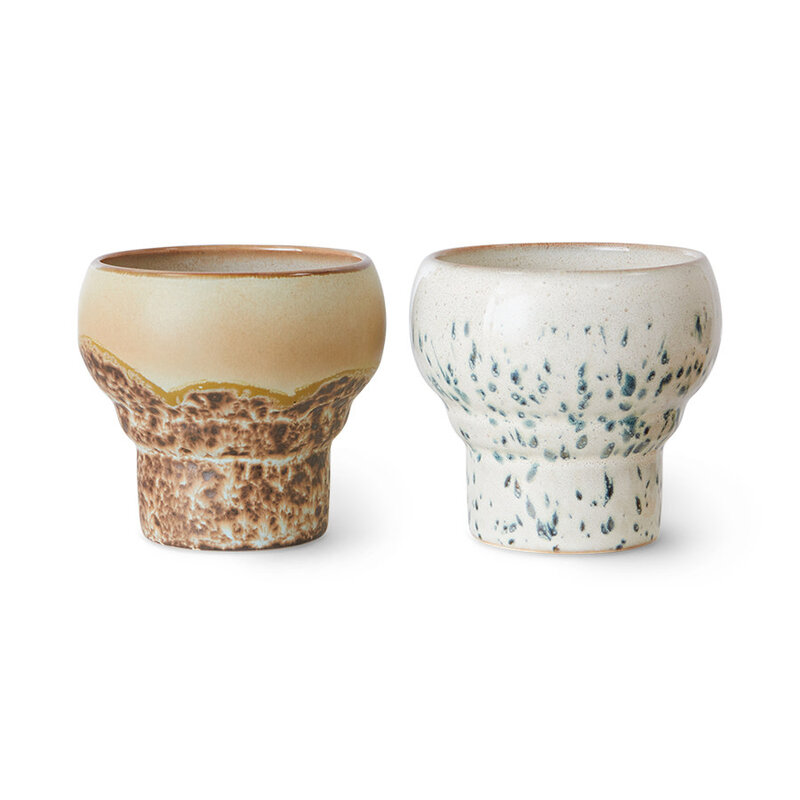 70s Lungo Mugs Coral