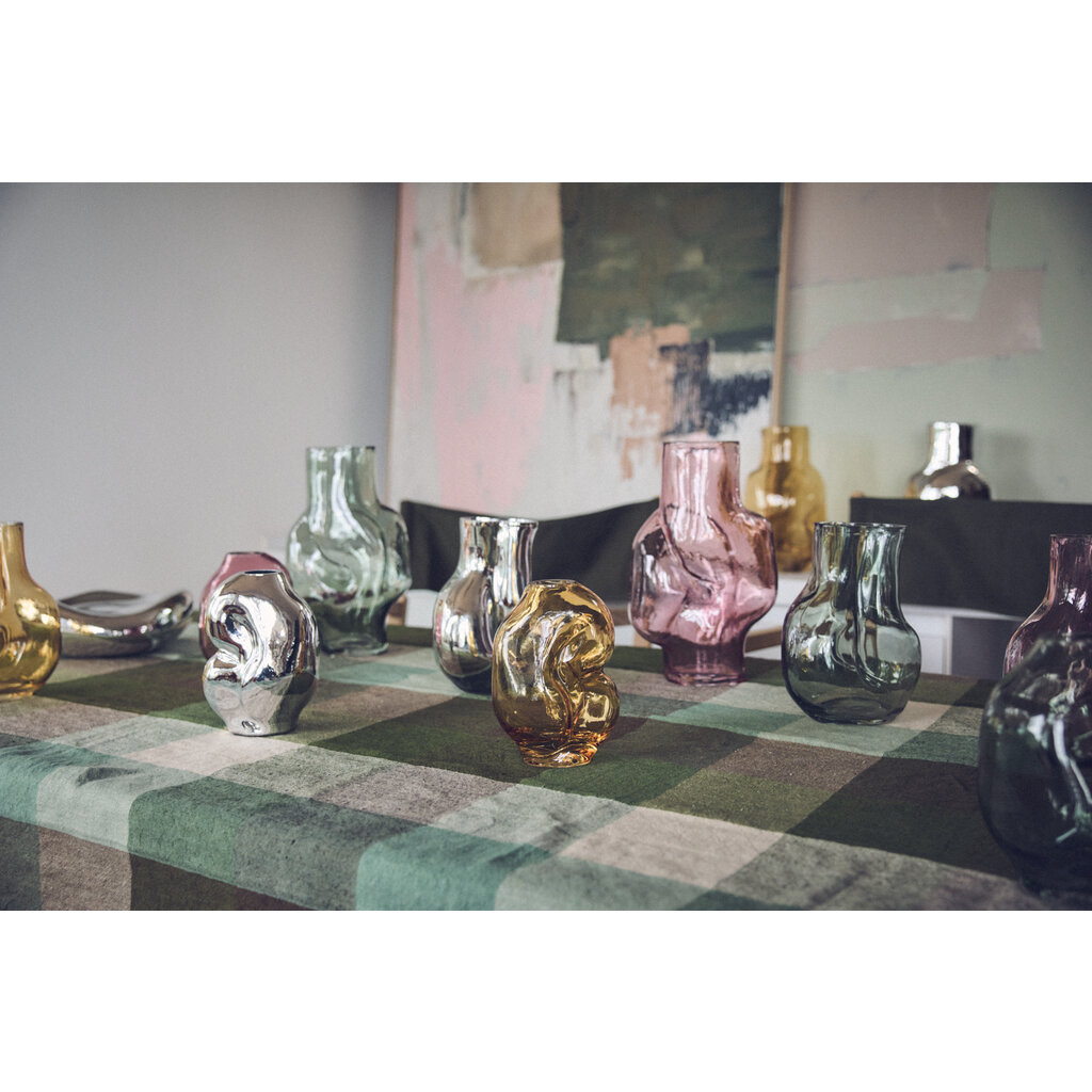 Vase Gleam Glass Chrome (S)