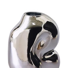 Vase Gleam Glass Chrome (S)