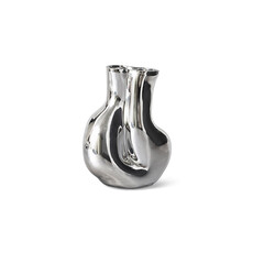Vase Gleam Glass Chrome (M)