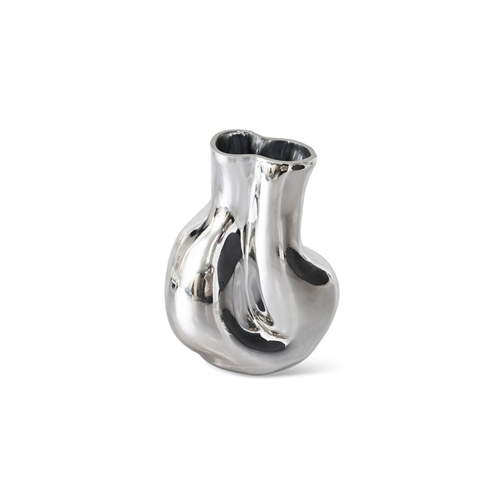 Vase Gleam Glass Chrome (M)
