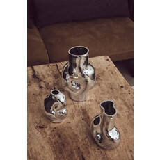 Vase Gleam Glass Chrome (L)