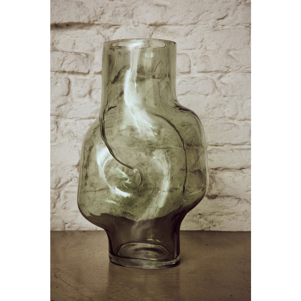 Vase Gleam Glass Olive (L)