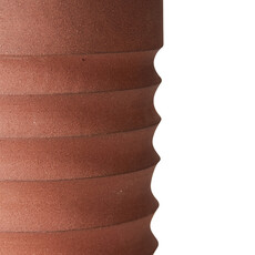 Vase Tube Handcarved Terracotta