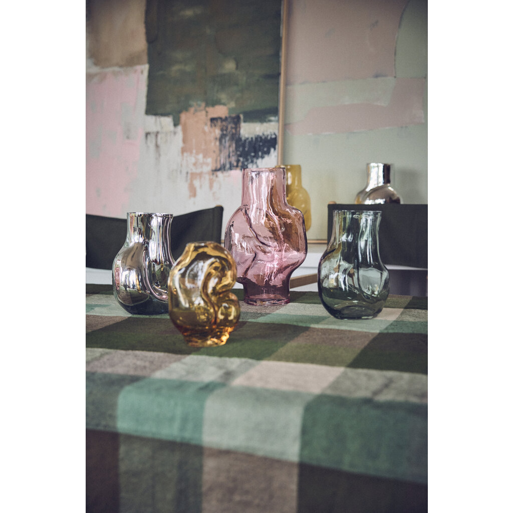 Vase Gleam Glass Rose (L)