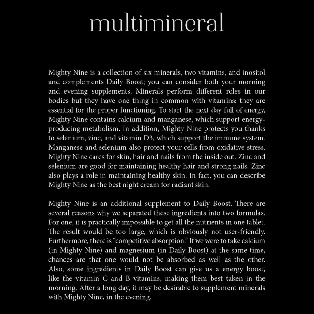 SUP - Mighty Nine (Multiminéral) - 30 tabs