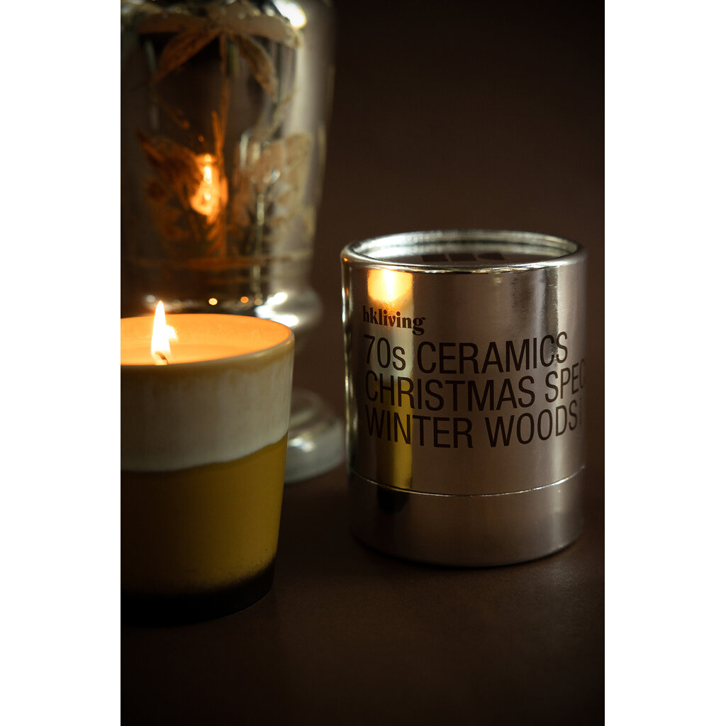 70s Christmas Candle Winter Woods