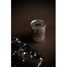 70s Christmas Candle Frosted Leaves