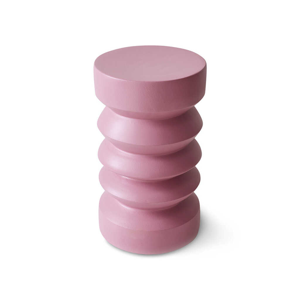 Stoneware Side Table Pink