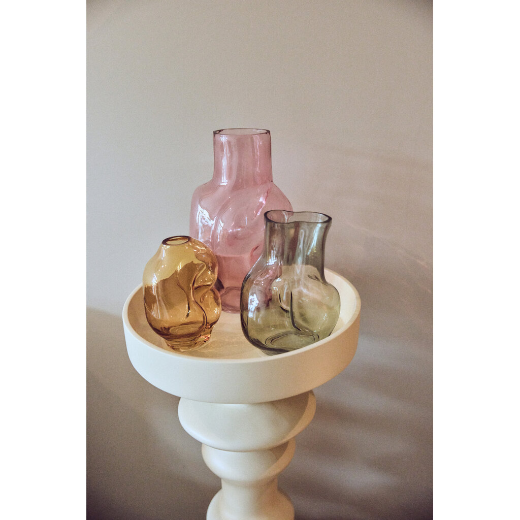 Vase Gleam Glass Rose (L)