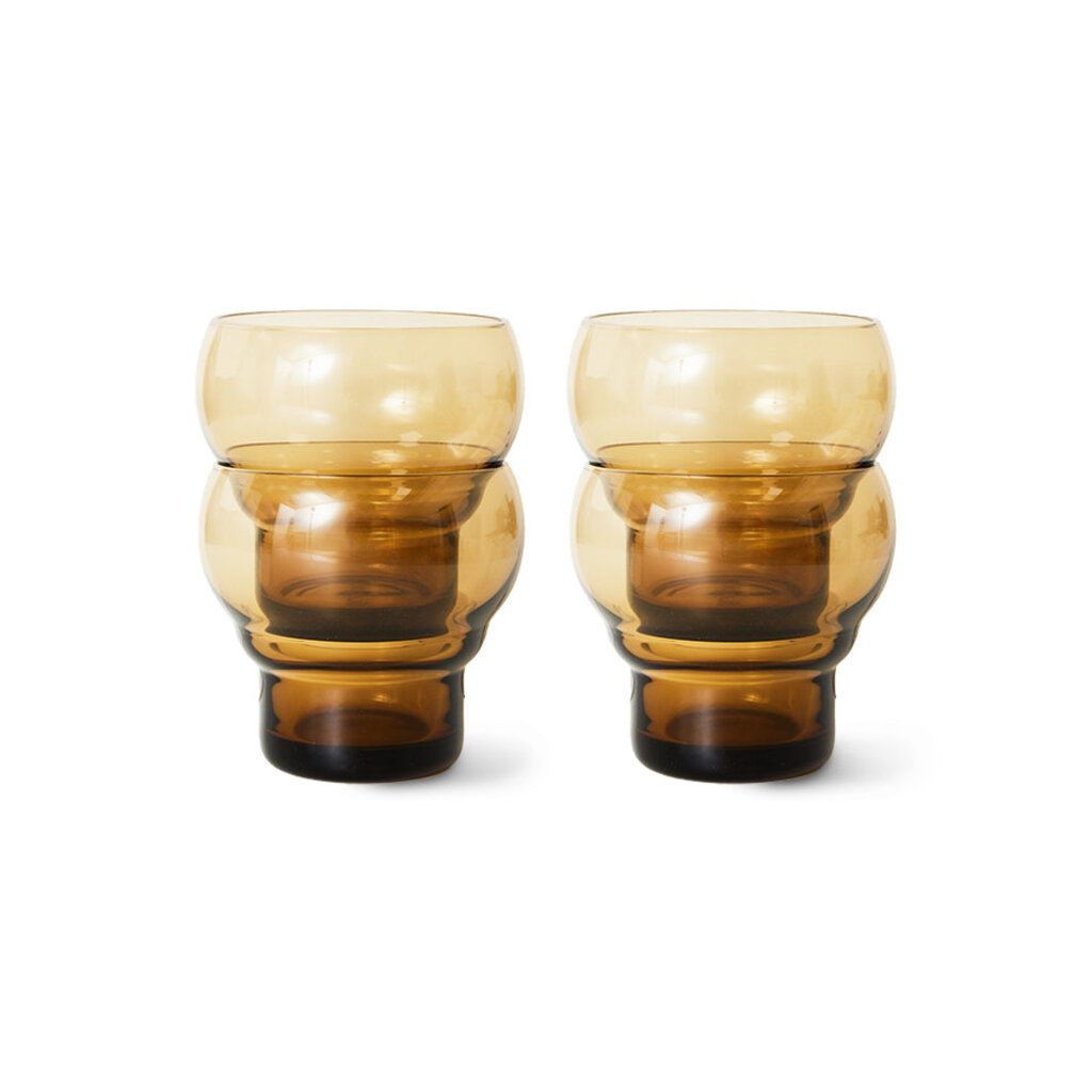 70s Bulb Glasses Amber