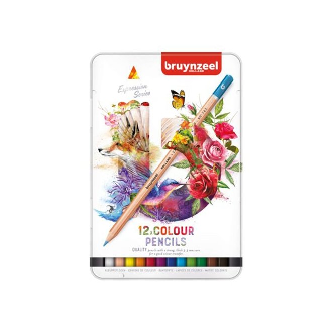 Bruynzeel Expression blik met 12 kleurpotloden