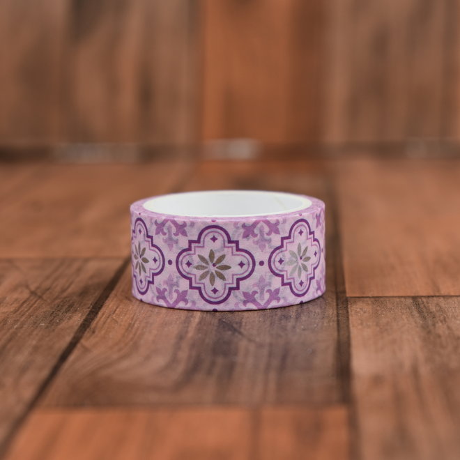 Washi tape | Paarse tegels