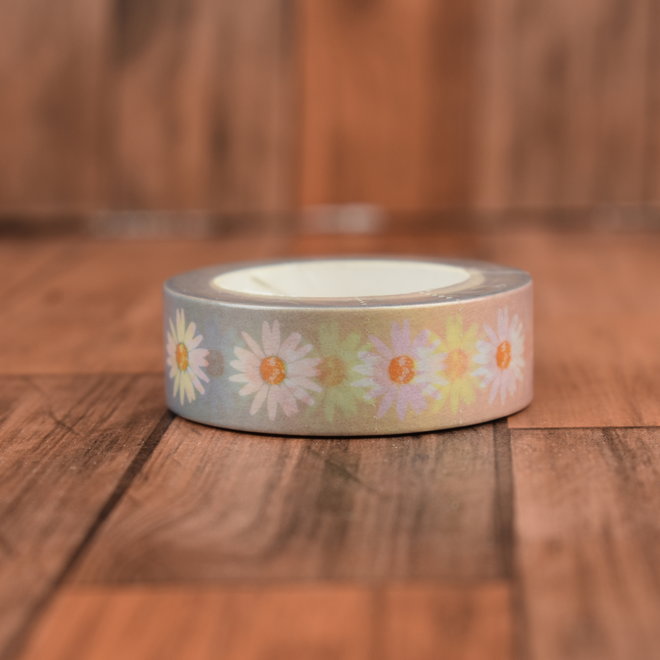 Washi tape Regenboog margrieten