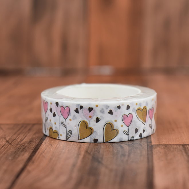 Washi tape | Hart bloemen