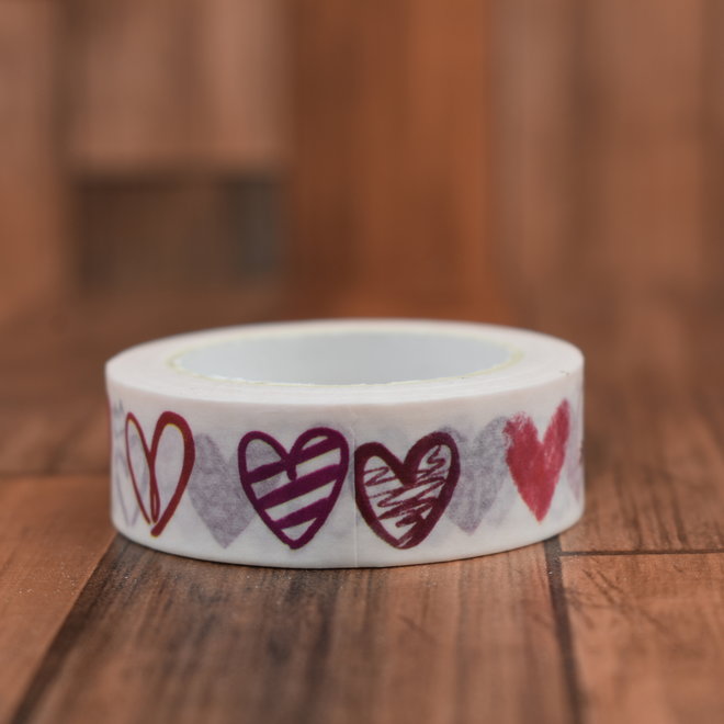 Washi tape | Rode harten