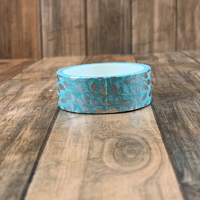 Washi tape | Light blue leaves