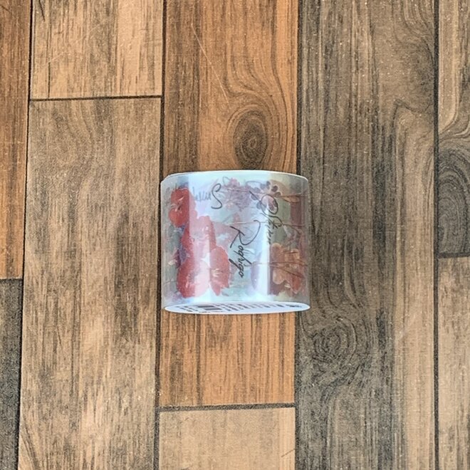 Washi tape | Red flower - Doorzichtig