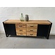Dressoir Bas 210 cm mangohout metaal zwart Dressoir Bas 210 cm mangohout metaal zwart