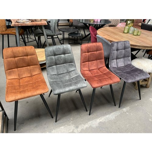 Eetstoel LAB70 - 4 kleuren velours Eetstoel LAB70 - 4 kleuren velours