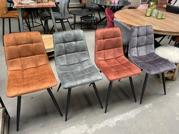 Eetstoel Jelt - 2 kleuren velours