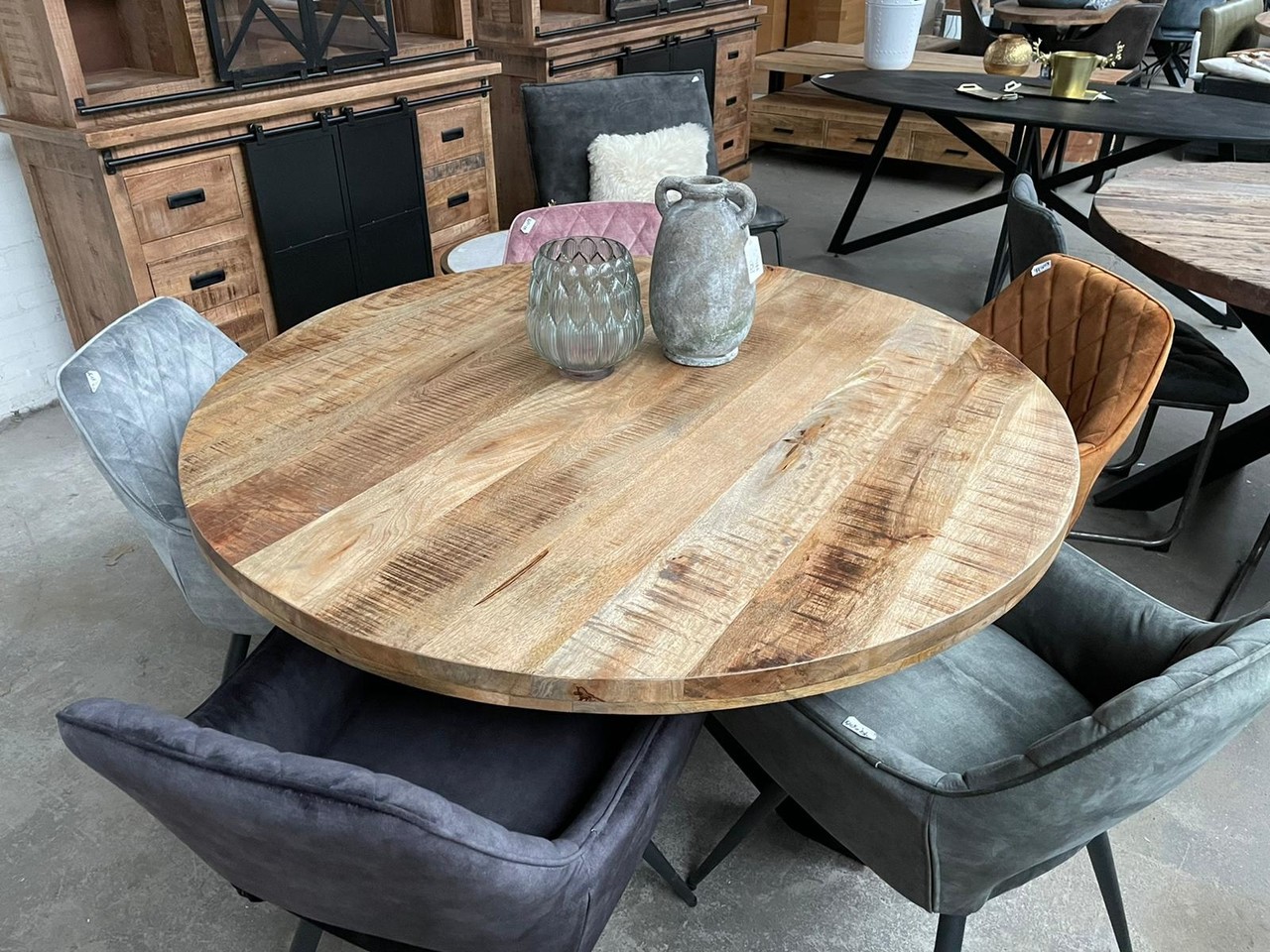 Ronde eettafel rustiek 140 Ronde eettafel rustiek 140