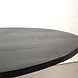 Salontafel ovaal mangohout zwart Salontafel ovaal mangohout zwart