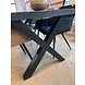 Eettafel zwart 180 - X poot Eettafel zwart 180 - X poot